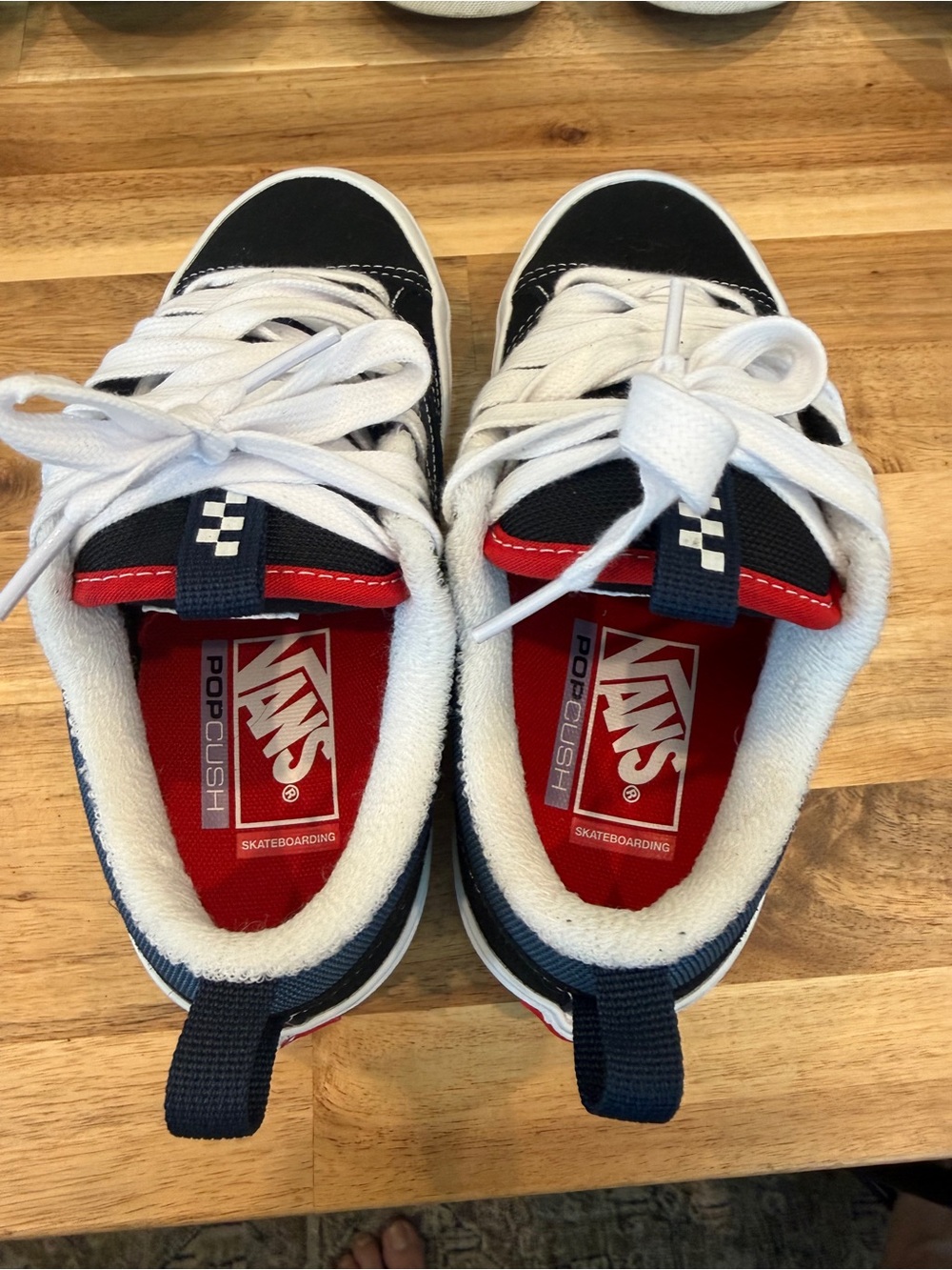 Vans Old school Low-Top Sneakers in Navy, Blue & White “cushcore” - Picture 3 of 5